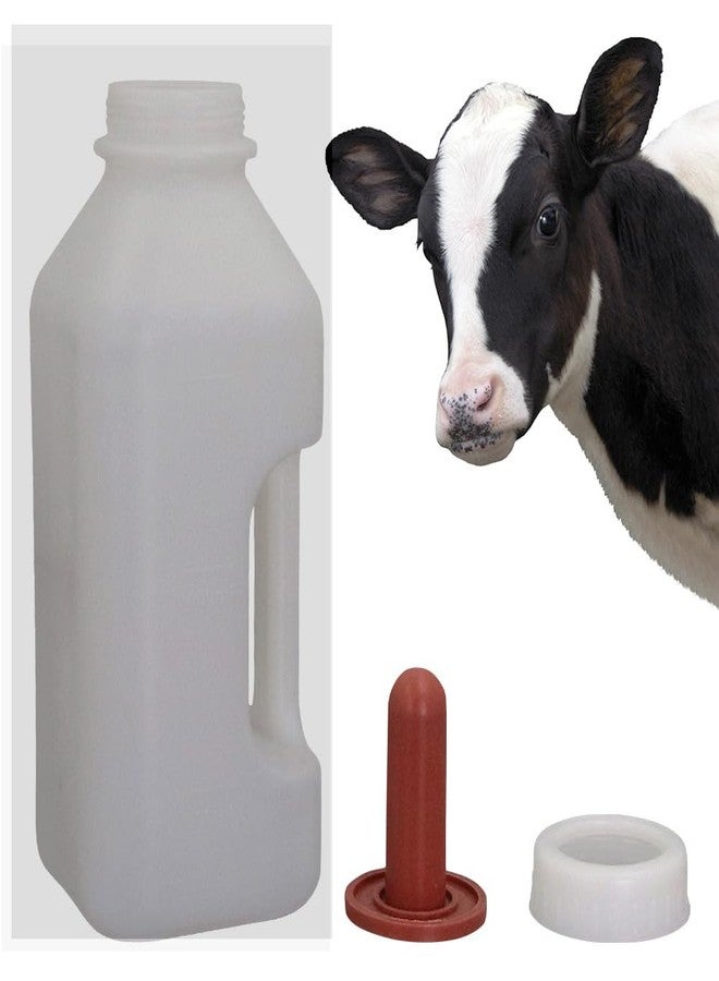 MODUODUO Calf Bottle with a Replacement Screw-on Nipple 2.11quart Lamb Milk Feeding Bottle for Lamb foal - Image 2